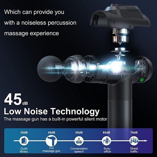Massage Gun Deep Tissue Massager, 99 Speeds Powerful Percussion Massager with LCD Touch Screen, Handheld Muscle Massage Gun with 6 Massage Heads for Muscle Pain Relief and Relaxation MULTIPLE COLOURS AVAILABLE  (FREE POSTAGE)