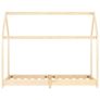 Kids Bed Frame Solid Pine Wood 70x140 cm Image 3