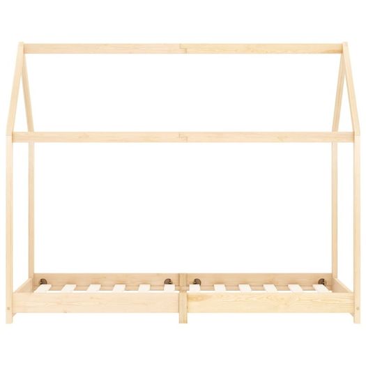 Kids Bed Frame Solid Pine Wood 90x200 cm