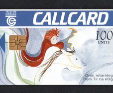 1994 Ireland 100 unit Oisin returning from Tir na nOg definitive (Gemplus) Call Card Used