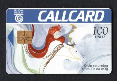 1994 Ireland 100 unit Oisin returning from Tir na nOg definitive (Gemplus) Call Card Used