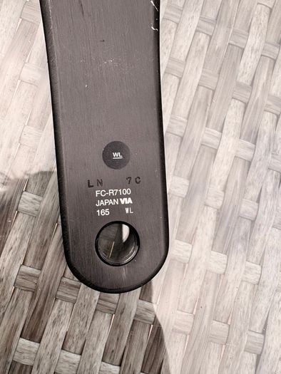 Shimano R7100 165mm crankset and INPEAK power meter