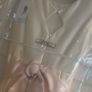 Marks and Spencer ivory dress with pink bow Image 4