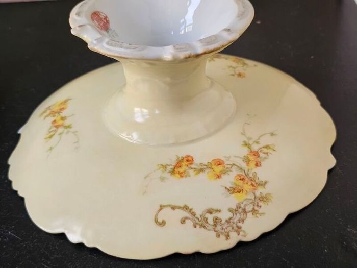 Antique C1890' D&C Limoges Pedestal Bowl