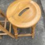 2 solid wood bar stools. Image 2