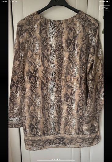 tunic top savida animal print tunic top size 12