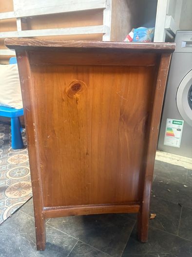 Rustic 3-Drawer Wooden Bedside Table / Locker