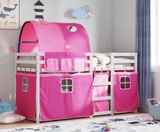 Bunk Bed without Mattress Pink 90x200 cm Solid Wood Pine
