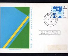 1973 Ireland contemporary Irish Art - Painting By W. Scott Commemorative Stamp First Day Cover (FDC) with Cill Choinnigh (Kilkenny) cancel