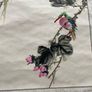 Vintage Chinese Traditional Scroll Watercolor Painting Birds Silk Image 5