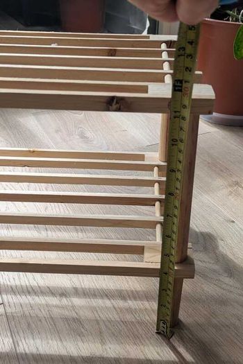Natural 2 Tier Wooden Shoe Rack
