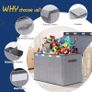 Toy Storage Box, 81L Foldable Kids Toy Chests & Boxes for Boys Girls,Toy Storage Organiser with Flip-top Lid, Childrens Storage Box for Clothes, Bedroom,Playroom, Kindergarten,Grey Image 5