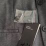 Men's H&M Grey Blazer with Black Trim around Collar Size 40R Super Skinny Fit New with Tags Image 4