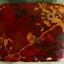 Antique   Wooden Box With Bird And Flowers Image 4