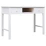 Writing Desk White 110x45x76 cm Wood Image 2