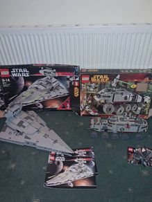 Lego star wars bundle 7261 turbo tank , 6211 imperial star destroyer and 75137 carbonite scene