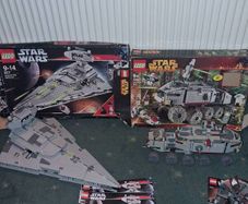 Lego star wars bundle 7261 turbo tank , 6211 imperial star destroyer and 75137 carbonite scene