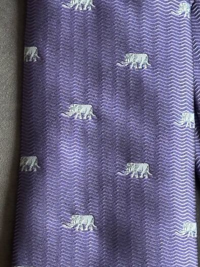 Vintage Silk Elephant Tie