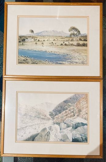 Two prints of Australian Bush by Henk Guth, Dutch-Australian artist
