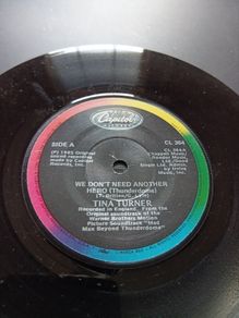 We don,t need another hero (thunderdome) 7"vinyl single Irish pressing Tina Turner