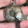1 One of a Kind Ammonite Fossil Handcrafted Necklace Image 4