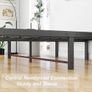 King Size Bed Frame, 36cm High Metal Platform Bed Frames Kingsize with Storage Under Bed/Steel Slats Mattress Base, No Box Spring Needed, Enhanced Support Noise Free, Black Image 6