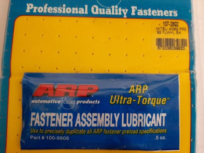 New ARP fly wheel bolt kit