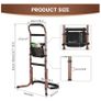 Dyna-Living Height Adjustable Standing Aid for Elderly,Bedside Handrail Image 3