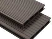 WPC Hollow Decking Boards with Accessories 40m2 2.2m Dark Brown