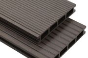 WPC Hollow Decking Boards with Accessories 16m(sqr) 2.2m Dark Brown