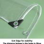 Transparent Tarpaulin, 420 g/m Pvc Clear Tarpaulin Waterproof Heavy Duty Clear Pvc Tarp With Eyelets Gazebo Side Panels Tear With Cable Ties, Elastic Ropes, Ties3by3m Image 3