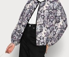 Saint Tropez Quilted Paisley Jacket Size M