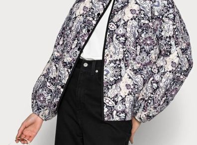 Saint Tropez Quilted Paisley Jacket Size M