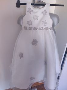 Pearce Fionda little girl formal occasion white embroidered maxi dress age 2 Postage included