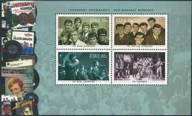 2010 Ireland Legendary Showbands (The Miami Showband, The Drifters Showband, The Royal Showband & The Freshman) Commemorative Stamps Miniature Sheet Mint Never Hinged (MNH)