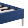Bed Frame with LED Blue Fabric 150x200 cm Image 7