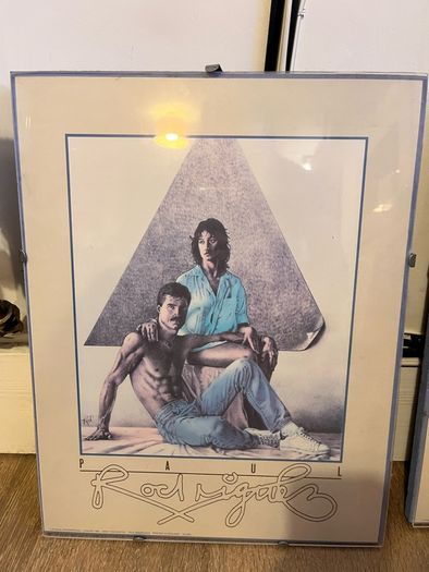 A pair of rare vintage 1984 framed prints by Paul Rodriguez