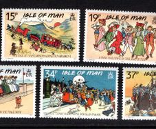 1990 Isle of Man Edwardian Postcards Commemorative Stamps Mint Never Hinged (MNH)