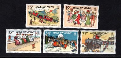 1990 Isle of Man Edwardian Postcards Commemorative Stamps Mint Never Hinged (MNH)