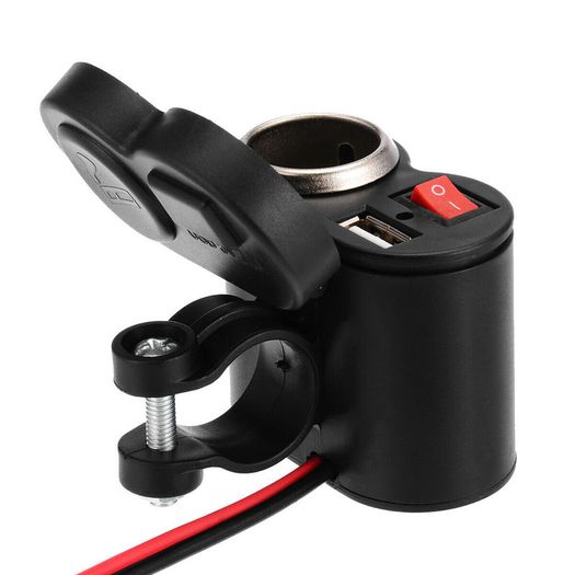 Motorcycle Motorbike Usb Charger Power Cigarette Lighter Socket Adapter 12v