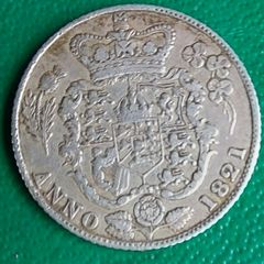 England  1821 George 4th  sixpence  Coin Very Fine condition