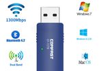 COMFAST Bluetooth+WiFi(1300Mbps) Dual Band (2.4G/5G) USB Adapter/Dongle+Hotspot - 2x2dbi Antennas (Brand New/Warranty)
