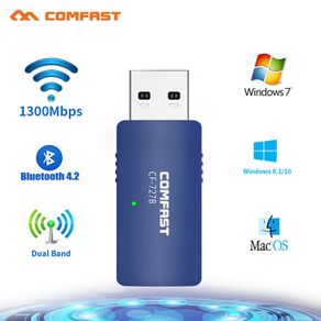 COMFAST Bluetooth+WiFi(1300Mbps) Dual Band (2.4G/5G) USB Adapter/Dongle+Hotspot - 2x2dbi Antennas (Brand New/Warranty)