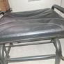 Black Faux Leather Swivel and Reclining Armchair with Footstool Image 3