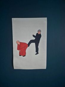 Fr Ted kicking Fr Brennan up the Arse