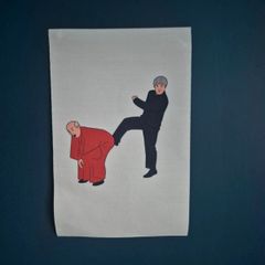 Fr Ted kicking Fr Brennan up the Arse