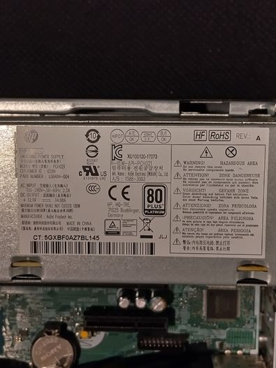 HP ProDesk 600 G4 SFF (i5 8th Gen) and power cable