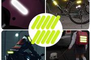 40Pcs Motorcycle Helmet Warning Reflective Stickers Night Safety Driving Decorative Strips Sticker Bicycle Moto Car Decals