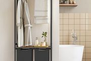 Clothes  Rack laundry basket with coat rack 2 compartments