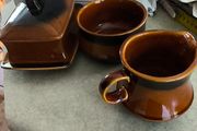 Vintage milk jug and sugar bowl set and butter dish - Kilrush Celtic Ennis - Irish pottery - made in the republic of IrelandCould sale spreat butter dishand lid 35.00 euro. milk jug 20.00 euro sugar bowl 15.00 euro.